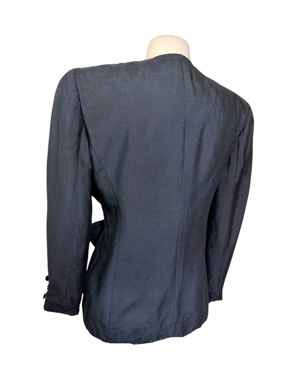 CAROLYNE ROELM Rare 80’s SILK BOW JACKET. - Picture 8 of 9